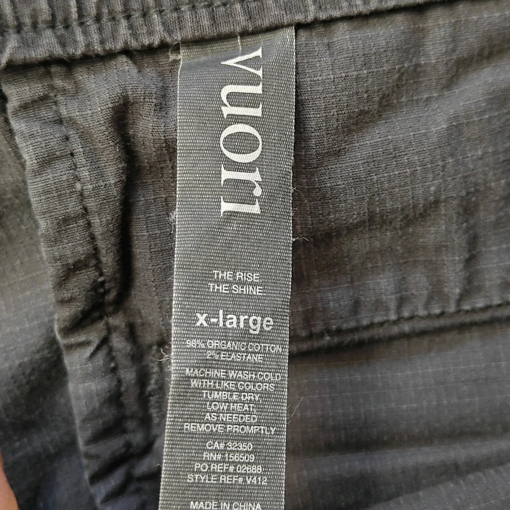 Vuori Ripstop Pant Mens XL Charcoal Grey Organic Cotton Stretch V412 Hiking - Picture 4 of 14